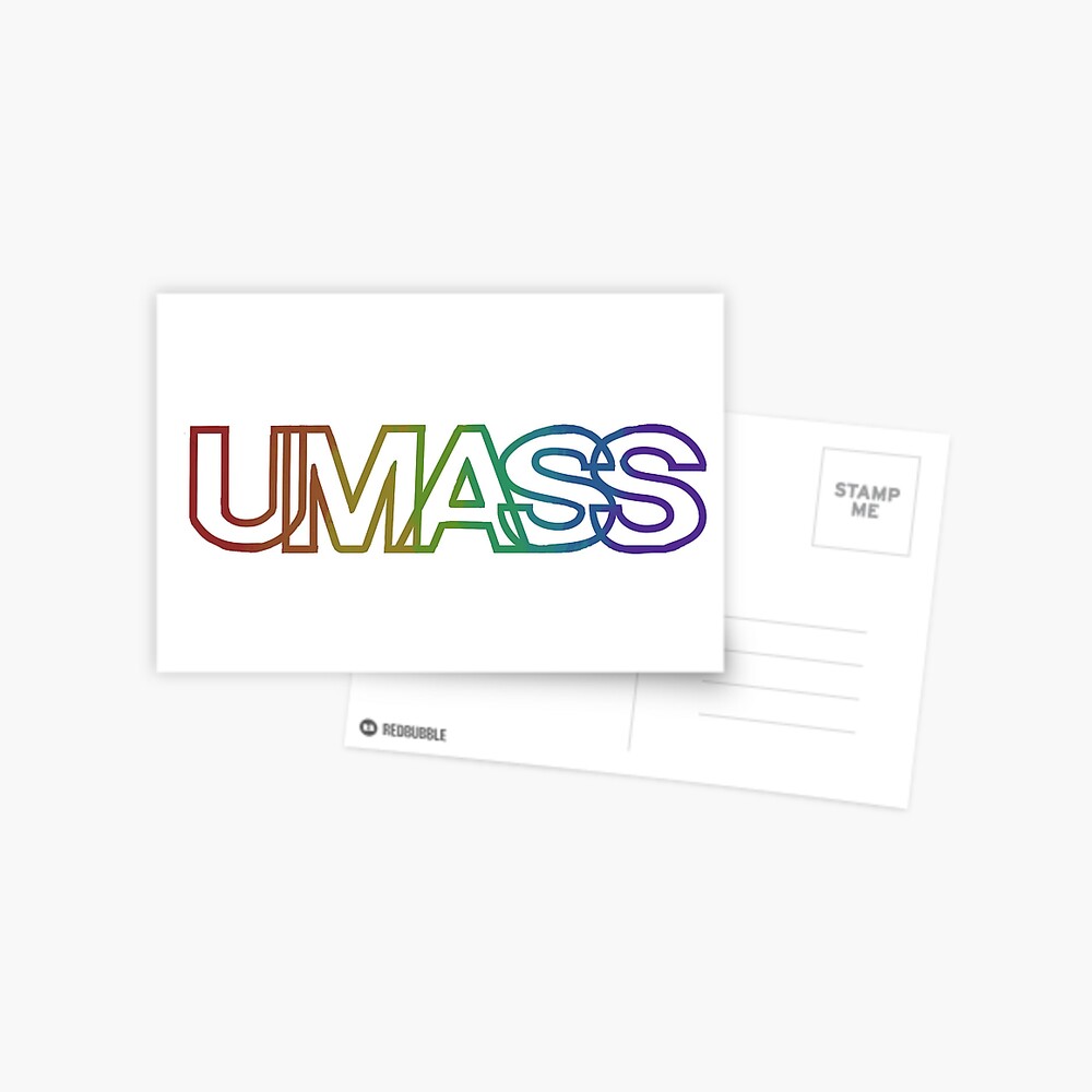 "Umass Amherst vintage 80's logo " Postcard by umbrelaforbella | Redbubble