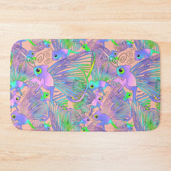 Item preview, Rainbow Moth Soiree Tossed on Peach Repeat 5748 designed and sold by Art in My Loft.
