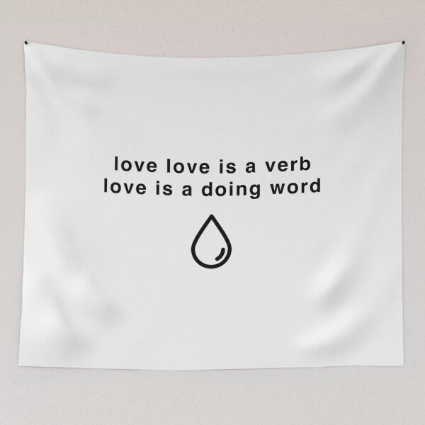 Item preview, love love is a verb   designed and sold by TideandPine.