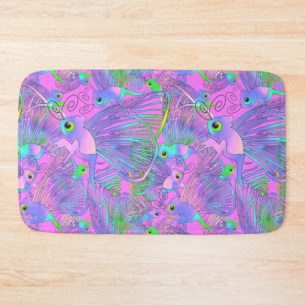 Item preview, Rainbow Moth Soiree Tossed on Hot Pink Repeat 5748 designed and sold by Art in My Loft.