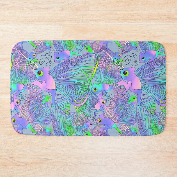 Item preview, Rainbow Moth Soiree Tossed on Soft Blue Repeat 5748 designed and sold by Art in My Loft.