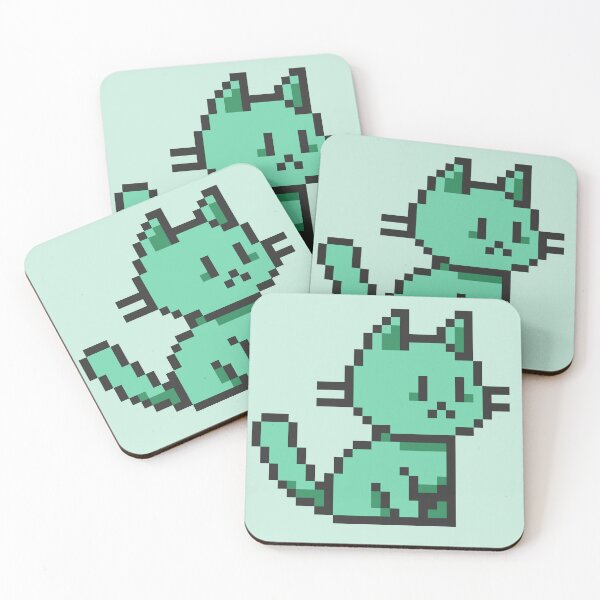 Item preview, Green Cat Pixel Art designed and sold by marsh  designs.
