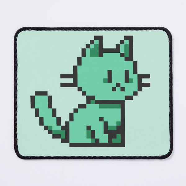 Item preview, Green Cat Pixel Art designed and sold by marsh designs.