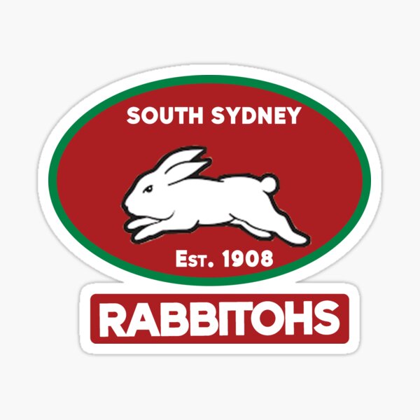 South Sydney  Rabbitohs Rugby league NRL sticker decal logo colour100mm 