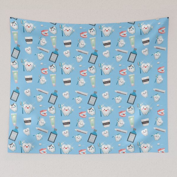 Item preview, Dental Pattern Blue Background designed and sold by DonnaSiggy.