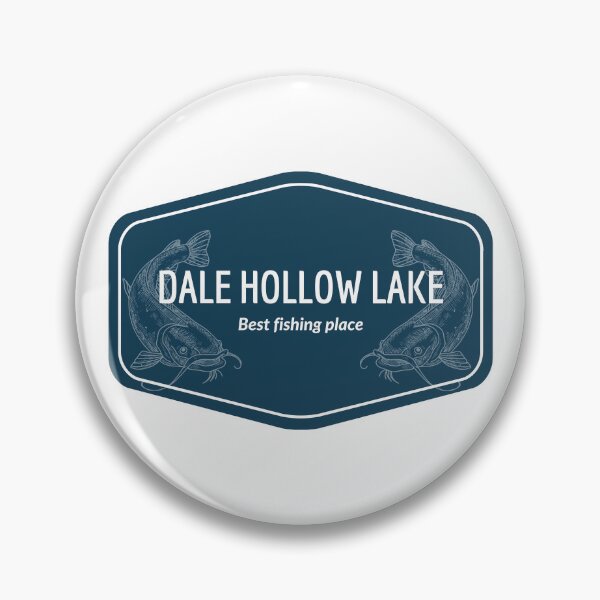 Artikelvorschau, Dale Hollow Lake in Tennessee, Kentucky, Vereinigte Staaten von Amerika - Bestes Angelziel Logo entworfen und verkauft von Vintage-TM.