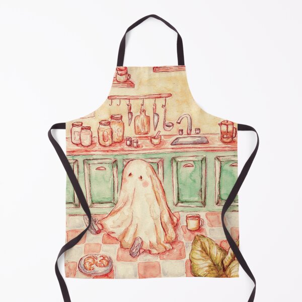 Item preview, Mourning Morning - Sad Ghost in Kitchen Drinking Coffee designed and sold by volttrash.