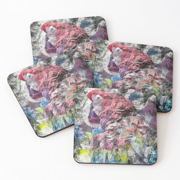 Item preview, Red parrot colorful artwork designed and sold by DopeDesign111.