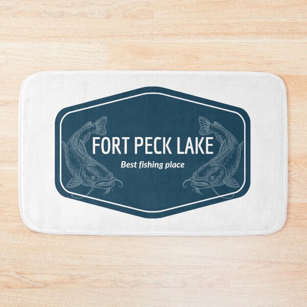Item preview, Fort Peck Lake in Montana, Missouri River, United States of America - Best fishing place destination Logo designed and sold by Vintage-TM.