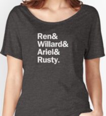 Footloose Characters | Navy Women's Relaxed Fit T-Shirt