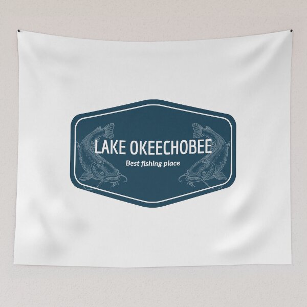 Item preview, Lake Okeechobee in Florida, Ontario, Minnesota, United States of America - Best fishing place destination Logo designed and sold by Vintage-TM.