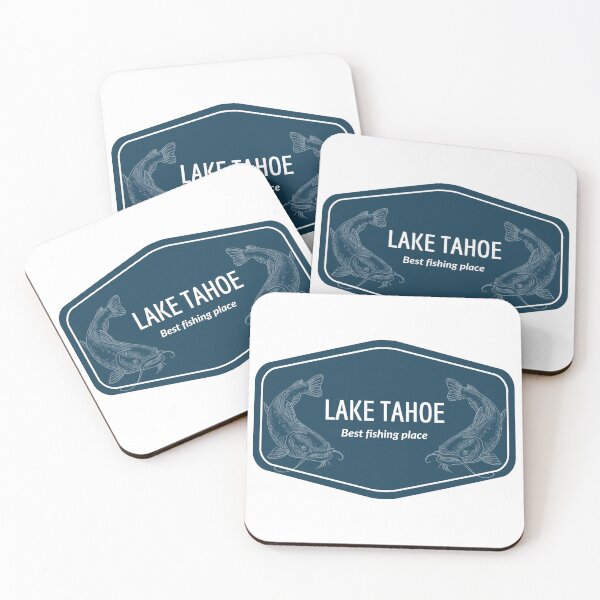 Item preview, Lake Tahoe in Nevada, California, Sierra Nevada Mountains, United States of America - Best fishing place destination Logo designed and sold by Vintage-TM.