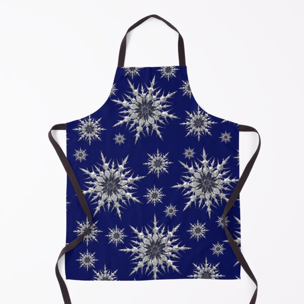 Item preview, Silver snowflakes on navy blue background. designed and sold by imyournightmare.