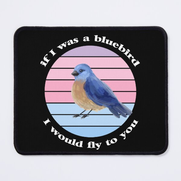 Item preview, If I was a bluebird I would fly to you vintage retro designed and sold by motivationlife7.