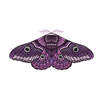 Violet Moth Sticker