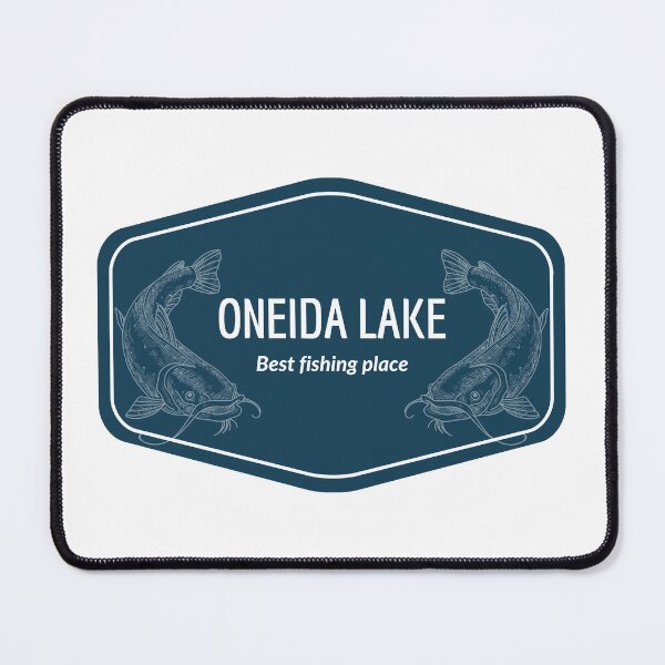 Item preview, Oneida Lake in New York State, United States of America - Best fishing place destination Logo designed and sold by Vintage-TM.