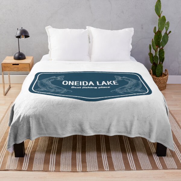 Item preview, Oneida Lake in New York State, United States of America - Best fishing place destination Logo designed and sold by Vintage-TM.
