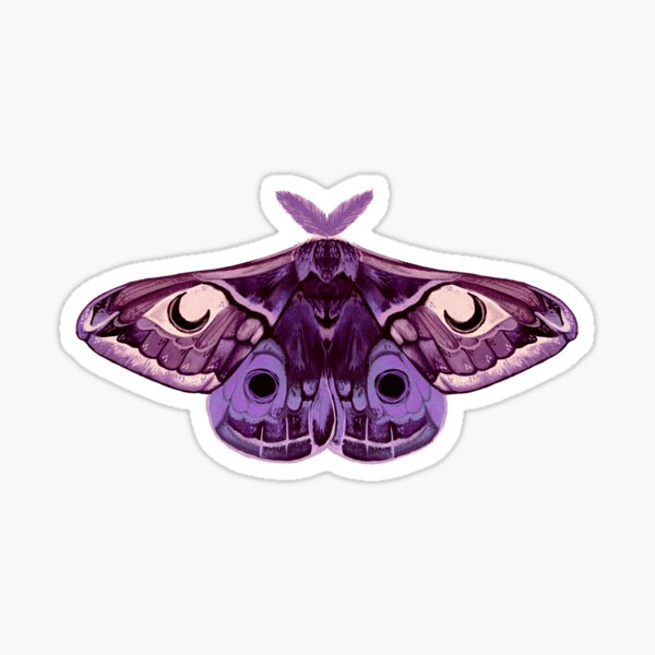 Violet Moth Sticker