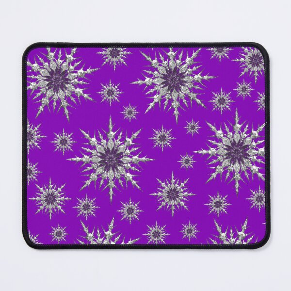 Item preview, Silver snowflakes on purple background. designed and sold by imyournightmare.