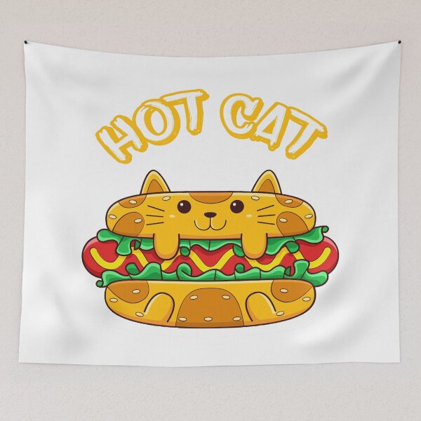 Item preview, Hot Cat - Cute Cat For Hot Dog Lovers designed and sold by Saf-alb.