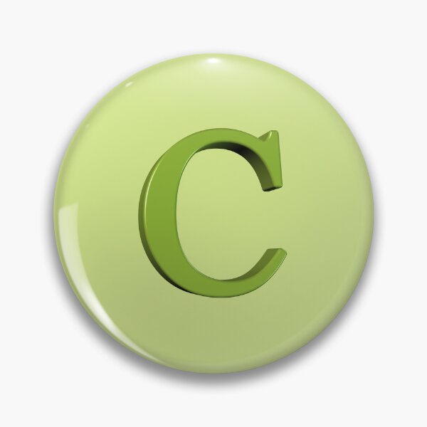 Item preview, The Letter C Dimensional Green on Soft Green 5748 designed and sold by Art in My Loft.