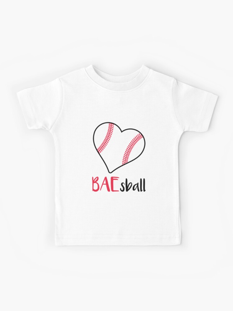 Baesball Cute Heart Girlfriend Baseball Stuff Kids T Shirt By Fredbowmerch Redbubble