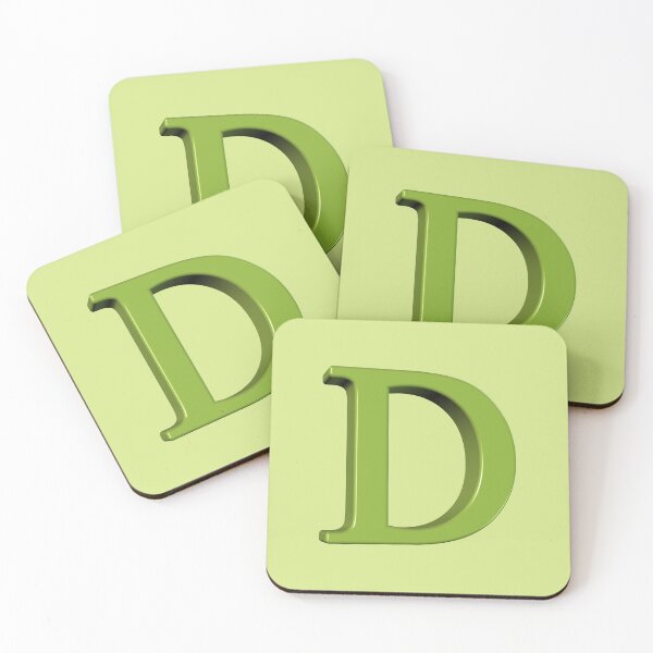 Item preview, The Letter D Dimensional Green on Soft Green 5748 designed and sold by Art in My Loft.