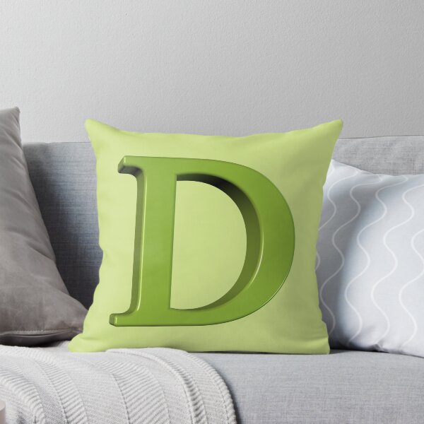 Aperçu de l'œuvre The Letter D Dimensional Green on Soft Green 5748 créée et vendue par Art in My Loft.