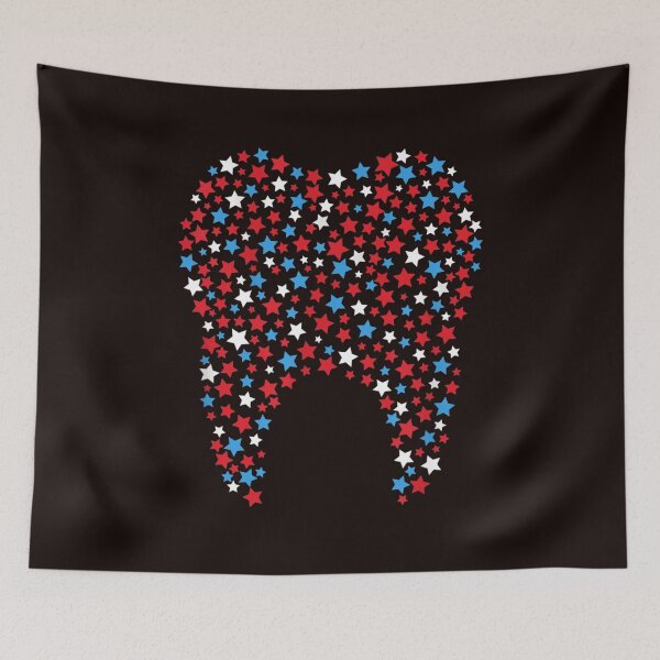 Item preview, Tooth Red White Blue Stars Dental Hygienist 4th Of July designed and sold by KellySX.