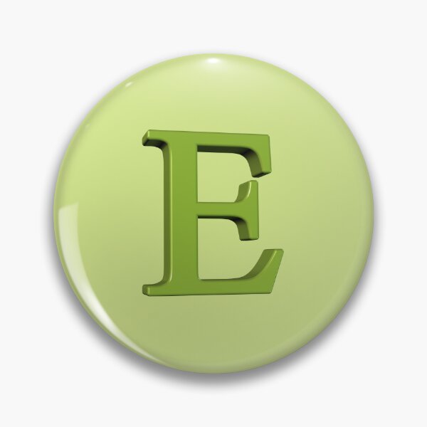 Item preview, The Letter E Dimensional Green on Soft Green 5748 designed and sold by Art in My Loft.