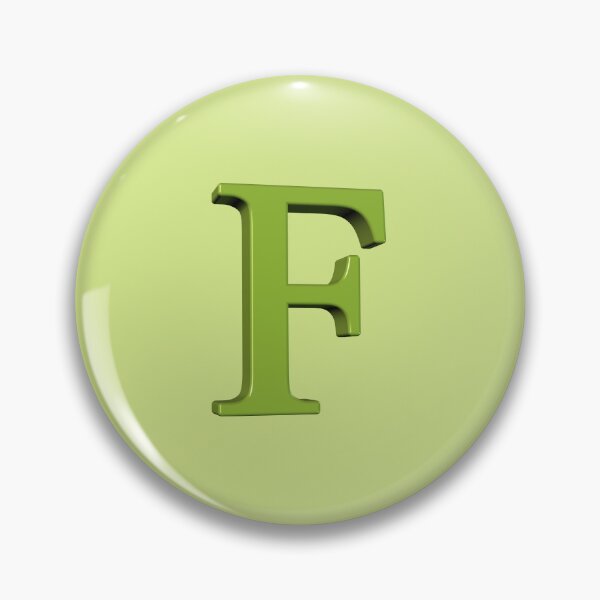 Item preview, The Letter F Dimensional Green on Soft Green 5748 designed and sold by Art in My Loft.