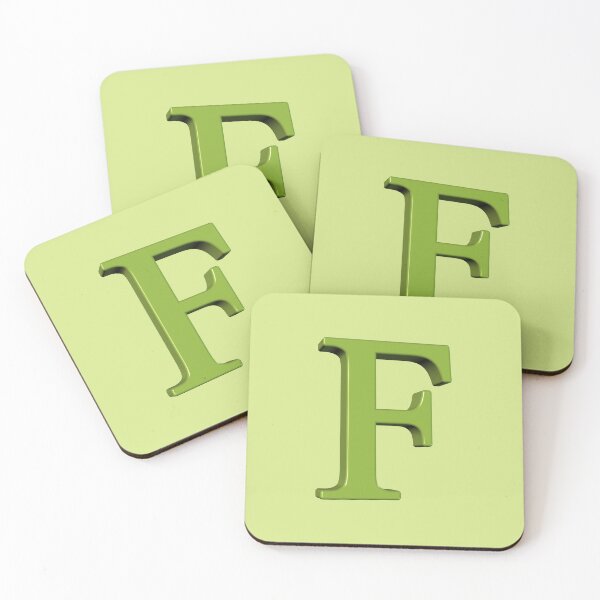 Item preview, The Letter F Dimensional Green on Soft Green 5748 designed and sold by Art in My Loft.