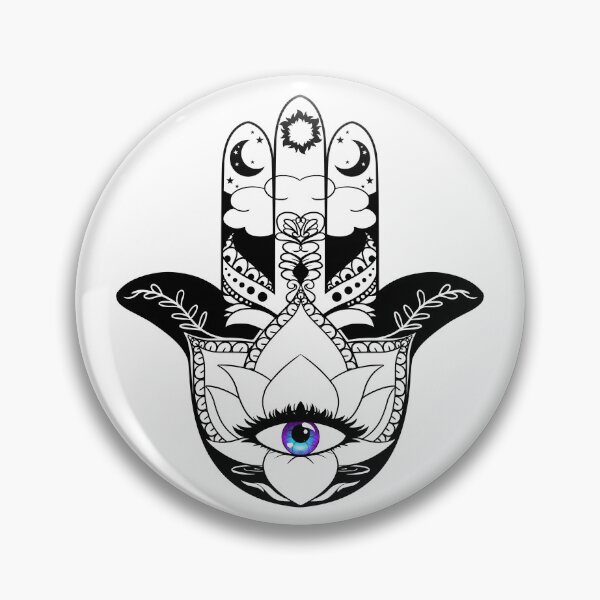 Item preview, Hand of fatima black and white ver designed and sold by Celestial Healer.