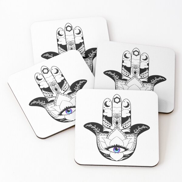 Item preview, Hand of fatima black and white ver designed and sold by Celestial Healer.