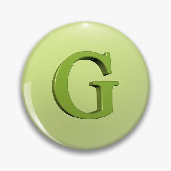 Item preview, The Letter G Dimensional Green on Soft Green 5748 designed and sold by Art in My Loft.
