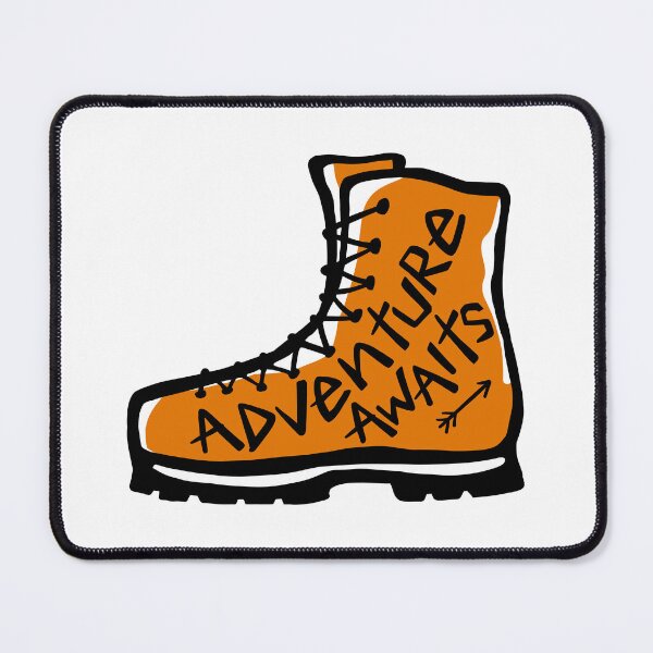 Item preview, Adventure Awaits Hiking Boot designed and sold by EllieNewburyArt.