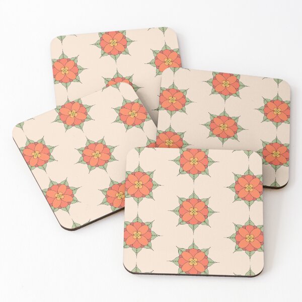 Item preview, Orange Marigold Pattern with Leaves designed and sold by Garden-View.