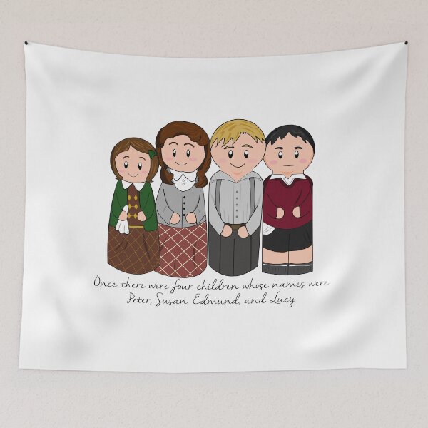 Item preview, Peter, Susan, Edmund, and Lucy Pevensie of Narnia designed and sold by ChapterAndMirth.