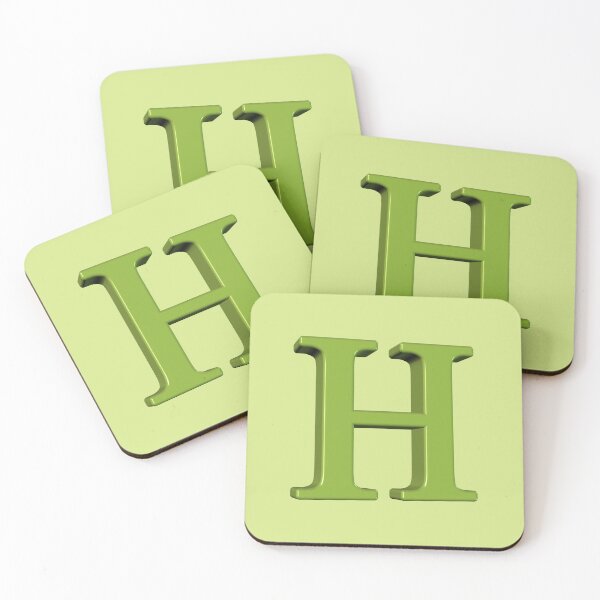 Item preview, The Letter H Dimensional Green on Soft Green 5748 designed and sold by Art in My Loft.