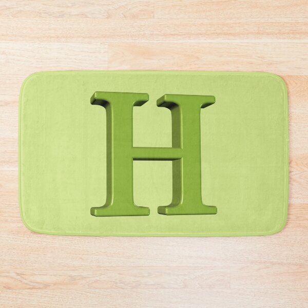 Item preview, The Letter H Dimensional Green on Soft Green 5748 designed and sold by Art in My Loft.