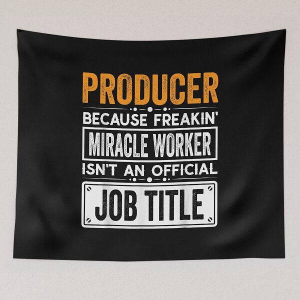Item preview, productor Porque Freaking Miracle Worker no es un título oficial de trabajo, productor camiseta del Día del Padre de Navidad designed and sold by xlnv.
