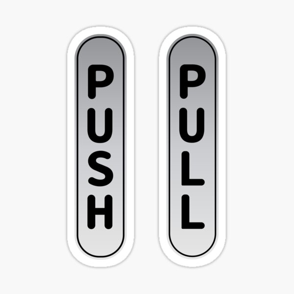 SIGN EVER Door Sign Push Pull Stickers for Glass Doors Die Cut Red and  Green (18 x 5 cm) : : Office Products