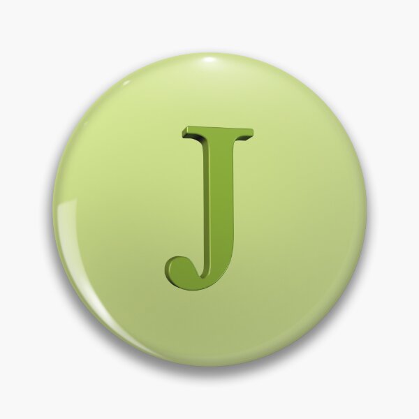 Item preview,  The Letter J Dimensional Green on Soft Green 5748 designed and sold by Art in My Loft.