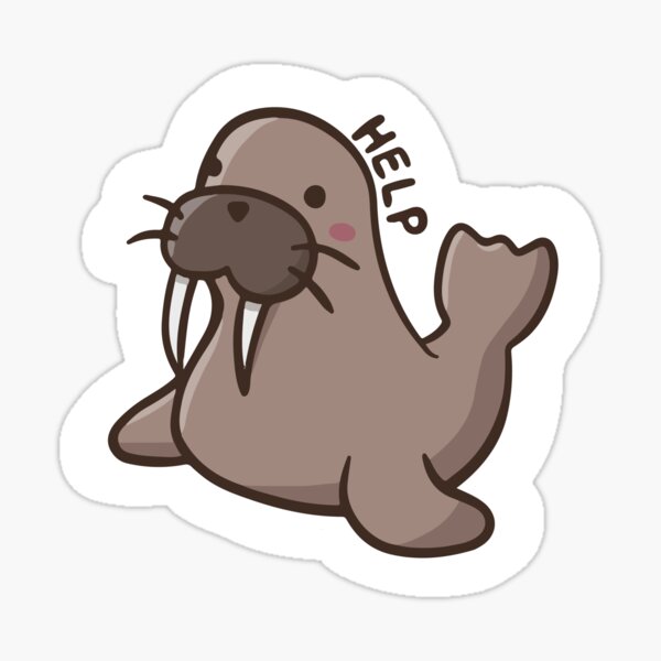 3 -D Obobenus rosmarus Ansichtskarte: Walroß Walrus 
