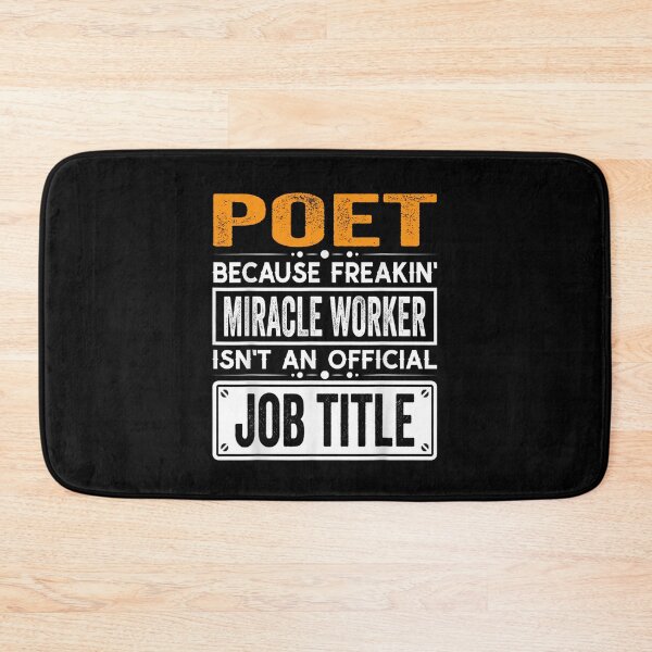 Item preview, poet Because Freaking Miracle Worker Isn’t an Official Job Title, poet Christmas Fathers Day shirt designed and sold by xlnv.