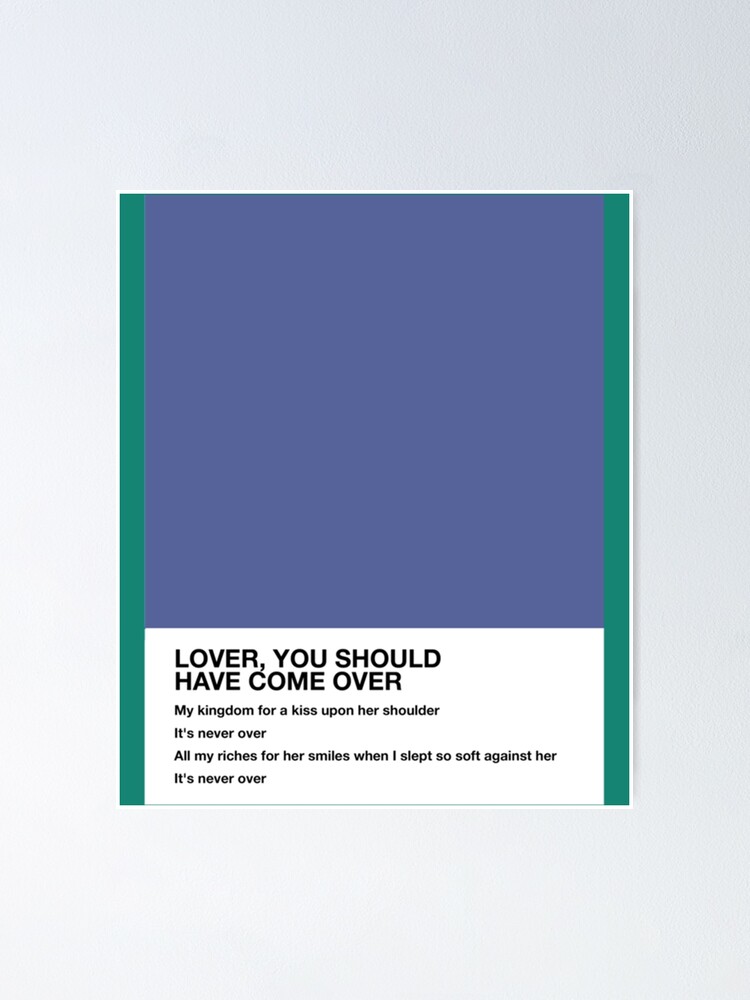 Jeff Buckley Lover You Should Have Come Over Lyrics Pantone