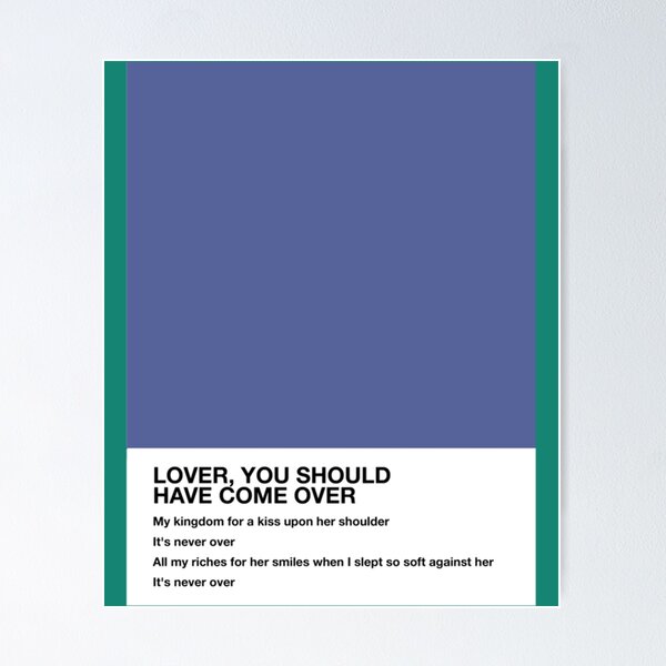 Jeff Buckley Lover You Should Have Come Over Lyrics Pantone