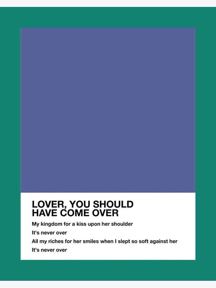 Jeff Buckley Lover You Should Have Come Over Lyrics Pantone