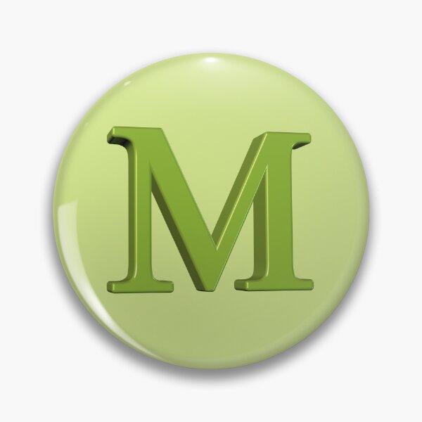 Item preview, The Letter M Dimensional Green on Soft Green 5748 designed and sold by Art in My Loft.