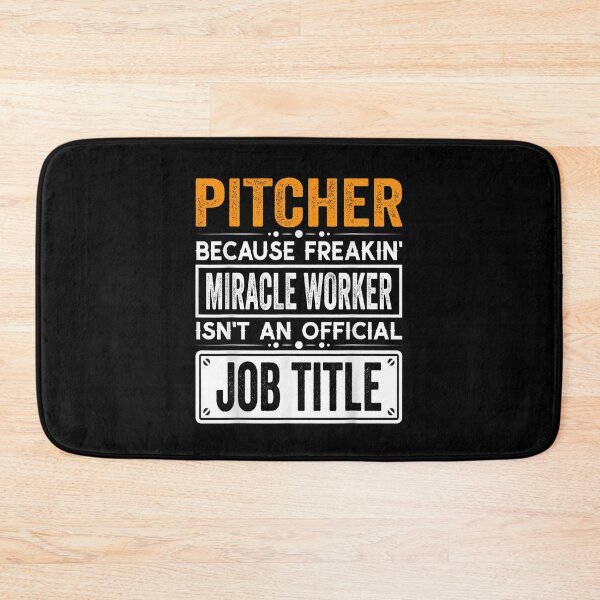 Item preview, pitcher Because Freaking Miracle Worker Isn’t an Official Job Title, pitcher Christmas Fathers Day shirt designed and sold by xlnv.